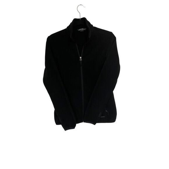 Women’s Eddie Bauer Full Zip Black Fleece Jacket - Picture 1 of 5